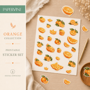 Orange Sticker Set